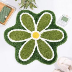 8Pcs Floral Shape Absorbent Bath Mat